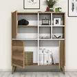 Förvaringsskåp Hanah Home Pulse Valnöt Vit Spånskiva 100x115x30 cm - Skåp och byråer - 8681875413175 - 3