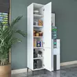 Förvaringsskåp Hanah Home JE111 Vit Spånskiva 40x198,6x40 cm - Skåp och byråer - 8684282480945 - 4