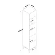Förvaringsskåp Hanah Home JE111 Vit Spånskiva 40x198,6x40 cm - Skåp och byråer - 8684282480945 - 13