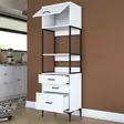 Förvaringsskåp Hanah Home JE135 Vit Spånskiva 60x198,6x40 cm - Skåp och byråer - 8684283108725 - 8