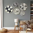 Inramad MDF-tavla Wallity Flerfärgad Trä 43,5x43,5 cm 5 Delar - Tavlor och ramar - 8684283551125 - 2