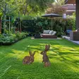 Metalldekoration Aberto Design Rabbits A 01 Flerfärgad Metall 52x35 cm 56x24 cm - Trädgårdsdekorationer - 8684282825425 - 4