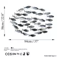 Väggdekor Metall Wallity Alabal?k Flerfärgad Metall 94x58 cm 3 Delar - Dekorationer, prydnadsföremål - 8683742688525 - 7