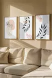 Inramad Tavla Wallity Flerfärgad MDF 33x48 cm 3 Delar - Tavlor och ramar - 8684283756155 - 2