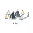 Väggdekor Metall Wallity Hizir Flerfärgad Metall 123x60 cm - Dekorationer, prydnadsföremål - 8683743098095 - 8