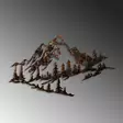 Väggdekor Metall Wallity Mountain 2 Flerfärgad Metall 70x40 cm - Dekorationer, prydnadsföremål - 8683743851645 - 5