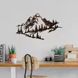 Väggdekor Metall Wallity Mountain 2 Flerfärgad Metall 70x40 cm - Dekorationer, prydnadsföremål - 8683743851645 - 3