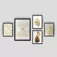 Inramad MDF-tavla Wallity Flerfärgad MDF 24x29 cm 34x44 cm 5 Delar - Tavlor och ramar - 8682870012165 - 3