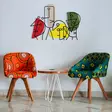 Väggdekor Metall Wallity Kubizm Flerfärgad Metall Trä 71x52 cm - Dekorationer, prydnadsföremål - 8684282053675 - 2