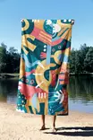 Strandhandduk Mijölnir Flerfärgad 70% Polyester 30% Polyamid Mikrofilament 70x130 cm - Handdukar - 8684282665755 - 2