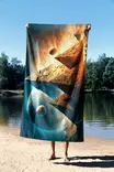 Strandhandduk Mijölnir Flerfärgad Mikrofilament 70% Polyester 30% Polyamid 90x150 cm - Handdukar - 8684282666455 - 3