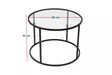 Soffbord Hanah Home Berlin Black Svart Härdat Glas 60x43x60 cm - Soffbord - 8683742475095 - 6