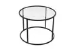 Soffbord Hanah Home Berlin Black Svart Härdat Glas 60x43x60 cm - Soffbord - 8683742475095 - 1