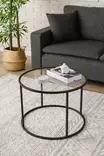 Soffbord Hanah Home Berlin Black Svart Härdat Glas 60x43x60 cm - Soffbord - 8683742475095 - 3