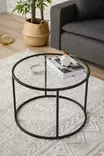 Soffbord Hanah Home Berlin Black Svart Härdat Glas 60x43x60 cm - Soffbord - 8683742475095 - 2