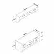 Hallmöbel Hanah Home P2 1636 Vit Valnöt Spånskiva 120x45x40 cm - Klädhängare - 8683743395705 - 1