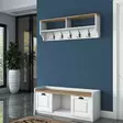 Hallmöbel Hanah Home P2 1636 Vit Valnöt Spånskiva 120x45x40 cm - Klädhängare - 8683743395705 - 11