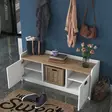 Hallmöbel Hanah Home P2 1636 Vit Valnöt Spånskiva 120x45x40 cm - Klädhängare - 8683743395705 - 7