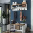 Hallmöbel Hanah Home P2 1636 Vit Valnöt Spånskiva 120x45x40 cm - Klädhängare - 8683743395705 - 6