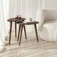 Nästbord Hanah Home Sweet Set Valnöt Massiv Furu Massivt Trä 50x48x33 cm 50x52x33 cm - Bord - 8683742112075 - 3