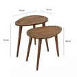 Nästbord Hanah Home Sweet Set Valnöt Massiv Furu Massivt Trä 50x48x33 cm 50x52x33 cm - Bord - 8683742112075 - 9