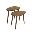 Nästbord Hanah Home Sweet Set Valnöt Massiv Furu Massivt Trä 50x48x33 cm 50x52x33 cm - Bord - 8683742112075 - 1