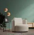 Öronlappsfåtölj Atelier del Sofa Asos Cream Kräm Polyester 105x100x71 cm - Fåtöljer - 8683742690825 - 3