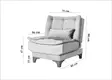Öronlappsfåtölj Atelier del Sofa Kelebek Havsgrön Tyg 75x85x90 cm - Fåtöljer - 8681875598025 - 6