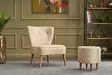 Öronlappsfåtölj Atelier del Sofa Papatya Multicolor Polyester 65x65x80 cm - Fåtöljer - 8682870763265 - 3