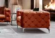 Öronlappsfåtölj Atelier del Sofa Como Orange Polyester 108x90x70 cm - Fåtöljer - 8683342529075 - 3
