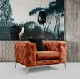 Öronlappsfåtölj Atelier del Sofa Como Orange Polyester 108x90x70 cm - Fåtöljer - 8683342529075 - 5