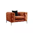 Öronlappsfåtölj Atelier del Sofa Como Orange Polyester 108x90x70 cm - Fåtöljer - 8683342529075 - 1