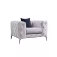 Öronlappsfåtölj Atelier del Sofa Como Ljusgrå Polyester 108x90x70 cm - Fåtöljer - 8681875825565 - 1