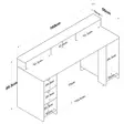 Skrivbord Hanah Home HA110 Valnöt Antracit Spånskiva 160x89,5x55 cm - Skrivbord - 8683742031765 - 8