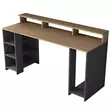Skrivbord Hanah Home HA110 Valnöt Antracit Spånskiva 160x89,5x55 cm - Skrivbord - 8683742031765 - 7