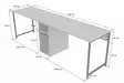 Skrivbord Nordure Twin Study Desk Antracit Spånskiva 240x74x60 cm - Skrivbord - 8684282978565 - 9