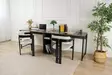 Skrivbord Nordure Twin Study Desk Antracit Spånskiva 240x74x60 cm - Skrivbord - 8684282978565 - 3