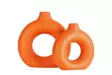Vas Aberto Design Iskandinav Halka Orange Keramik 15x4x20 cm 15x4x16 cm - Hängande blomkrukor och vaser - 8684282698265 - 1