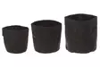 Paperipussi Mini musta 3 kpl setti 4 Living Collection - Tyylikäs ja pestävä voimapaperisäkki säilytykseen ja kasveille - Förvaringslådor och korgar - 6410413205895 - 1