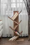 Bokhylla Hanah Home Cemo Valnöt Massiv Furu 35x90x18 cm - Bokhyllor - 8682870717145 - 3
