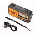PNI DYN300 bärbar radio med dynamo, solcellsladdning, ficklampa, 4000 mAh powerbank, SOS, IPX3, orange - Radioapparater - 5949066537325 - 16