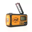 PNI DYN300 bärbar radio med dynamo, solcellsladdning, ficklampa, 4000 mAh powerbank, SOS, IPX3, orange - Radioapparater - 5949066537325 - 1