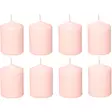 Pöytäkynttilä vaaleanpunainen 5x7cm 8 kpl - Ljus och lyktor - 6410416300115 - 1