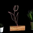 Metalldekoration Aberto Design Tulip Brons Metall Trä 17x30x3,5 cm - Dekorationer, prydnadsföremål - 8681875641035 - 3