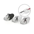 RJ45-kontakt | RJ45 Pass Through | Solid/strängad FTP CAT6a | Rak | Guldplaterad | 10 st. | Polycarbonate | Grå / Svart / Vit | Låda - Dator och nätverk - 5412810336395 - 1