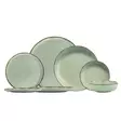 Bestickset (24 delar), grönt, 27 x 27 x 2,5 cm, stilrent, hållbart - Tallrikar - 8681875995725 - 1