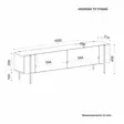 TV-bänk Hanah Home Herman Ek Spånskiva 160x45,6x31,4 cm - TV-bänkar - 8684283501625 - 9