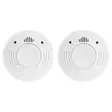 Rökdetektor med 10 års drifttid för batteri och sensor 2-pack Vit - Brandvarnare och kolmonoxidvarnare - 8712412574575 - 12