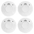 Rökdetektor med 10 års batteri- och sensortid 4-pack Vit - Brandvarnare och kolmonoxidvarnare - 8712412584895 - 46