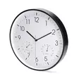 Väggklocka | Diameter: 300 mm | Plast | Tyst rörelse | Termometer (temperatur) | Hygrometer | Svart / Vit - Klockor - 5412810473915 - 40